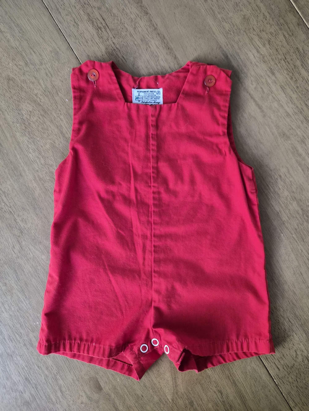Vintage 1970s Kmart Red Romper Onepiece